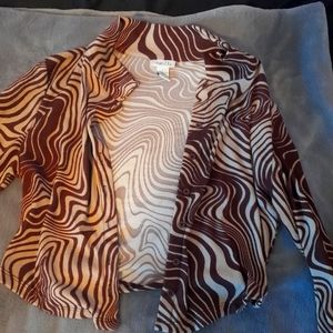 Run 21 brown and tan long sleeve button up